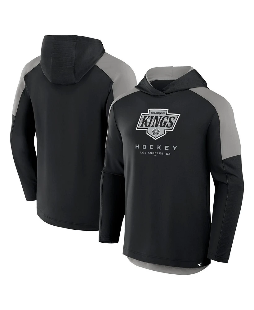 Fanatics Men's Black Los Angeles Kings Meta Game Transitional Pullover Hoodie