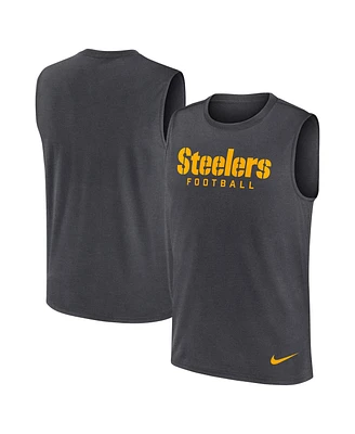 Nike Men's Charcoal Pittsburgh Steelers Primetime Legend Performance Muscle Tank Top