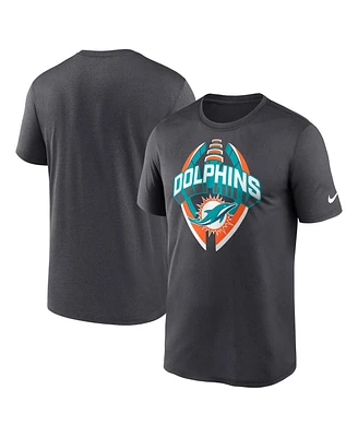 Nike Men's Gray Miami Dolphins Legend Icon Performance T-Shirt