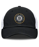 Fanatics Men's Black/White Boston Bruins Averie Trucker Adjustable Hat