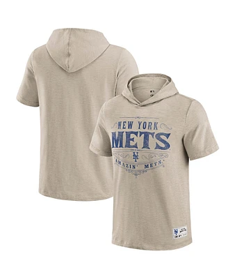 Fanatics Men's Tan New York Mets Hooded T-Shirt