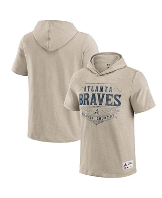 Fanatics Men's Tan Atlanta Braves Hooded T-Shirt
