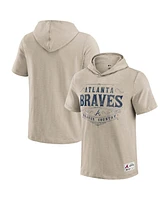 Fanatics Men's Tan Atlanta Braves Hooded T-Shirt