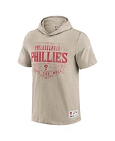 Fanatics Men's Tan Philadelphia Phillies Hooded T-Shirt