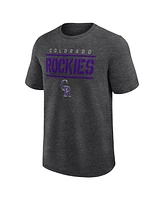 Fanatics Men's Heather Charcoal Colorado Rockies Top Notch T-Shirt
