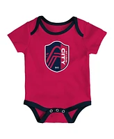 Outerstuff Newborn 3-Pack St. Louis City Sc Loyal Buddies Bodysuit Set
