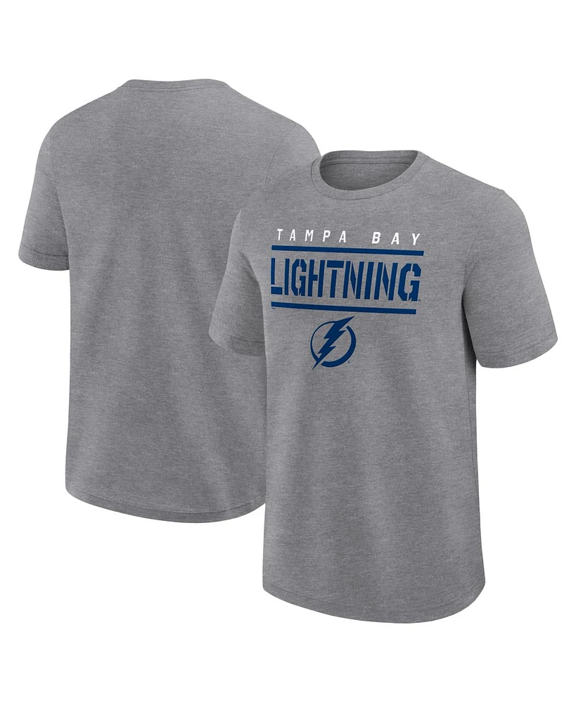 Logo Athletic Men's Heather Gray Tampa Bay Lightning Top Notch T-Shirt