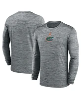 Jordan Men's Charcoal Florida Gators 2025 Sideline Velocity Performance Long Sleeve T-Shirt