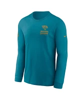 Nike Men's Teal Jacksonville Jaguars Sideline Performance Long Sleeve T-Shirt