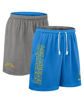 Nike Men's Powder Blue Los Angeles Chargers Sideline Reversible Performance Shorts