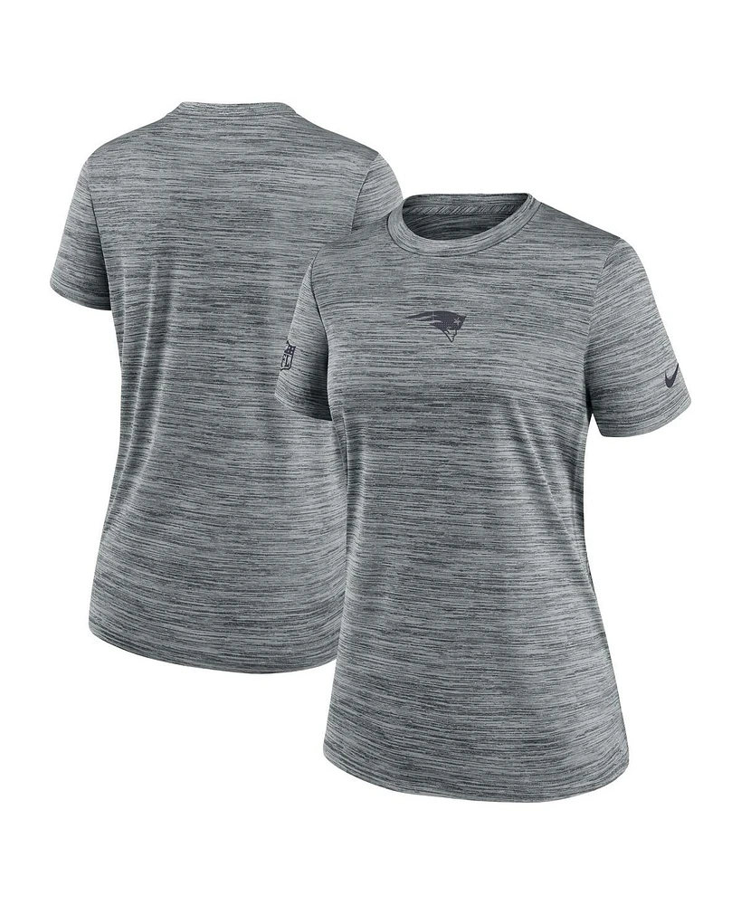 Nike Women's Heather Gray New England Patriots Offensive Line Velocity Performance T-Shirt