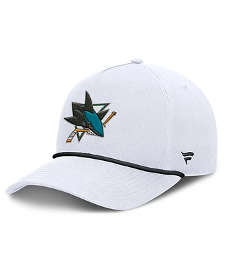 Fanatics Men's White San Jose Sharks Rope A-Frame Adjustable Hat