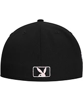 Lids Men's Black/Pink Playboy Fitted Hat