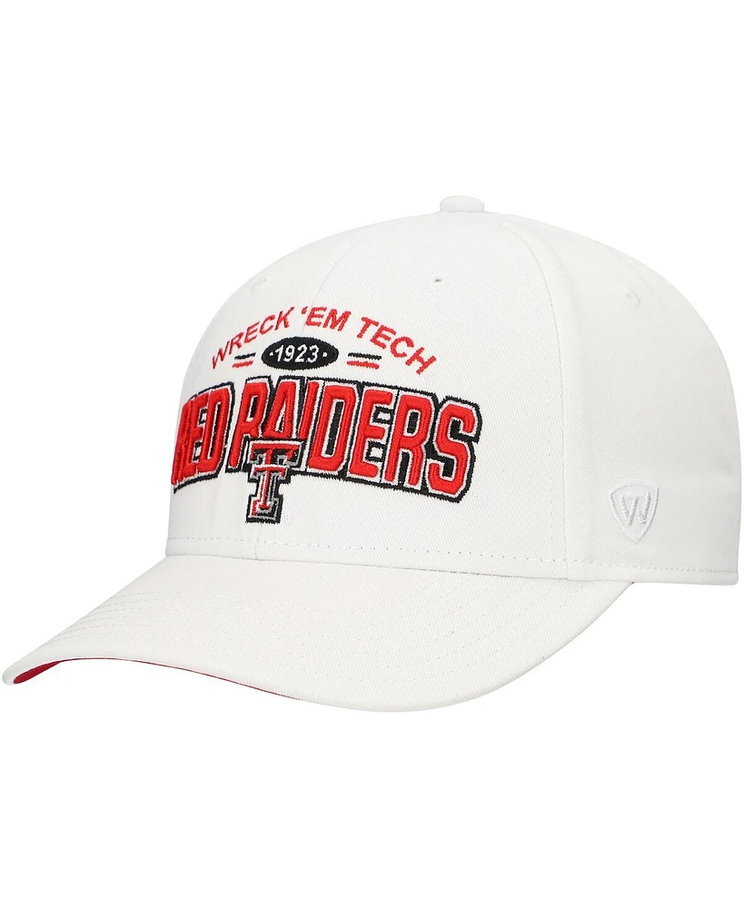 Top of the World Men's White Texas Tech Red Raiders Iconic Logo Adjustable Hat