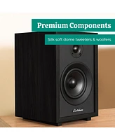 Electrohome McKinley 2.0 Stereo Powered Bookshelf Speakers with Built-in Amplifier and 4" Drivers for Turntable, Tv, Pc Wireless Music Stream