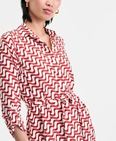 I.n.c. International Concepts Women's Printed Shirt Maxi Dress, Exclusively at Macy's