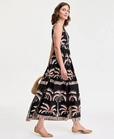 I.n.c. International Concepts Women's Printed Button-Up Maxi Dress, Exclusively at Macy's