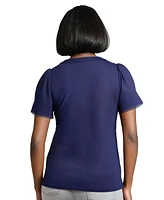 Jones New York Women's Split Neck Trim Top