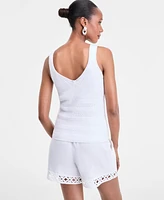 I.n.c. International Concepts Women's V-Neck Knit Tank Top, Exclusively at Macy's