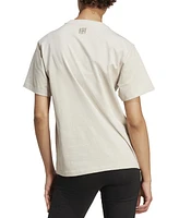 adidas Women's Cotton Animal-Print Logo Crewneck T-Shirt