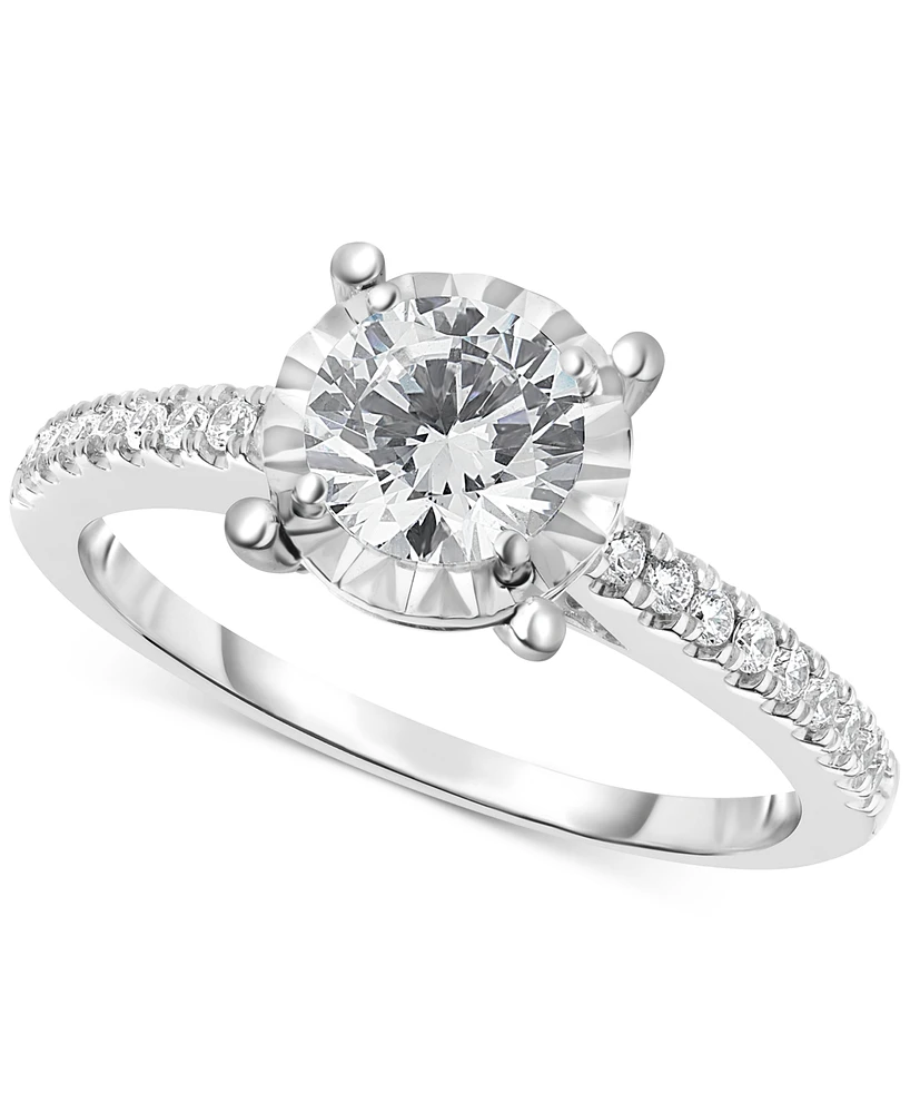 TruMiracle Diamond Engagement Ring (3/4 ct. t.w.) in 14k White Gold