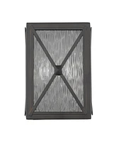 Burnished Cross Water Glass Outdoor Light – Decorative Outdoor Wall Fixture