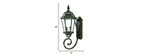 Two-Light Lantern Carousel Wall Light – Stylish Outdoor Wall Fixture