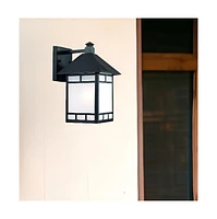 Outdoor Frosted Glass Lantern Wall Light – Stylish Wall Fixture for Garden