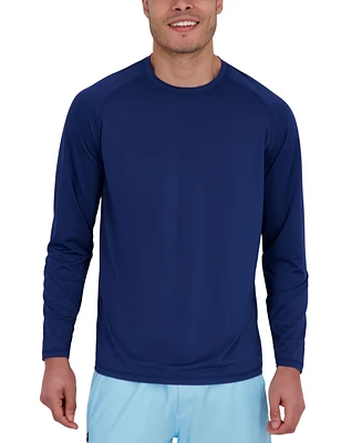 Spyder Men's Long Sleeve Waffle-Knit Crewneck Swim Shirt