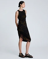 Kenneth Cole Women's Sandra Side-Ruched Asymmetric Tank Dress