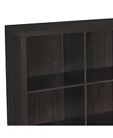 ClosetMaid 9 Cube Storage Shelf Bookshelf Home Organizer with Back Panel, Black