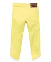 Elie Balleh Big Boys Yellow Slim Fit 5 Pocket Twill Pants