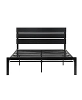 Black Metal Frame Full Bed 1 Piece