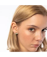 Spero London Pansy Violet Floral Earring Sterling Silver