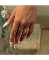 Spero London Multiple Quad Bar Sterling Silver Ring