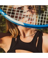 Spero London Rainbow Colourful Sterling Silver Tennis Necklace
