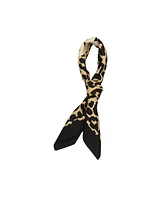 Coach Women's Script Leopard Print Silk Bandana Scarf