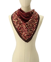 Coach Women's Horse and Carriage Tea Rose Printed Silk Scarf