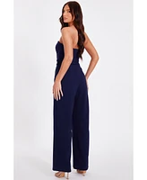 Quiz Women's Scuba Crepe Bandeau Jumpsuit