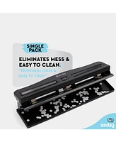 3 Hole Punch Heavy Duty, Ring Puncher for Binder, 10 Sheet Adjustable Paper Punch, Metal Three with Built-in Waste Chip Tray, Deskto