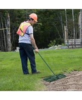 30 x 10 Inch Lawn Leveling Rake with Ergonomic Handle