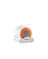 Smart Space-Saving Cat Litter Box: Large Capacity, Self-Cleaning