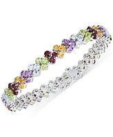 Multi-Gemstone Flex Bracelet (12-1/6 ct. t.w.) in Sterling Silver