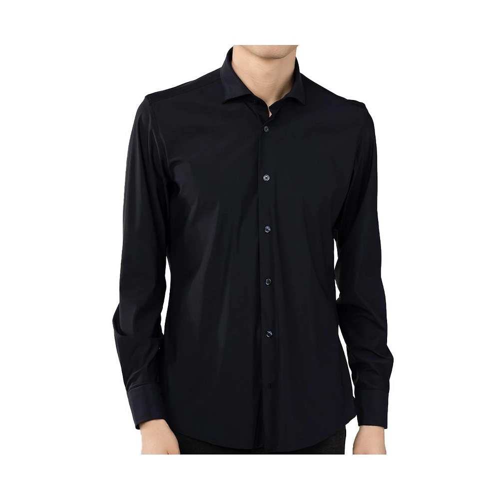 Luchiano Visconti Men's Navy Solid shirt