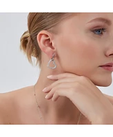 Spero London Chunky Heart Sterling Silver Drop Earrings