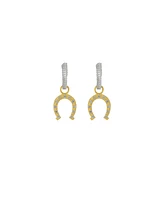 Spero London Silver Hoop Sterling Silver Horseshoe Equestrian Earrings