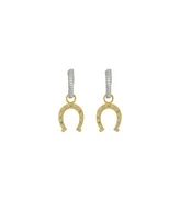 Spero London Silver Hoop Sterling Horseshoe Equestrian Earrings