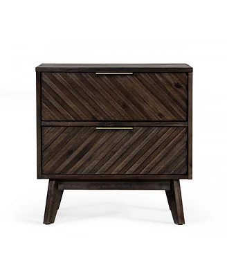 Functional Nightstand with Two Drawers for Small Spaces or Guest Room
