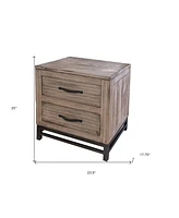 2-Drawer Nightstand – Functional Bedside Table with Storage