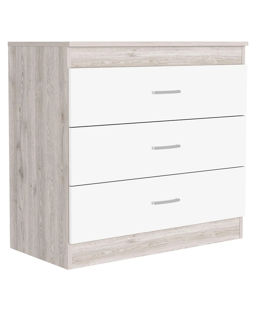 Wooden Three Drawer Dresser for Bedroom and Closet Storage